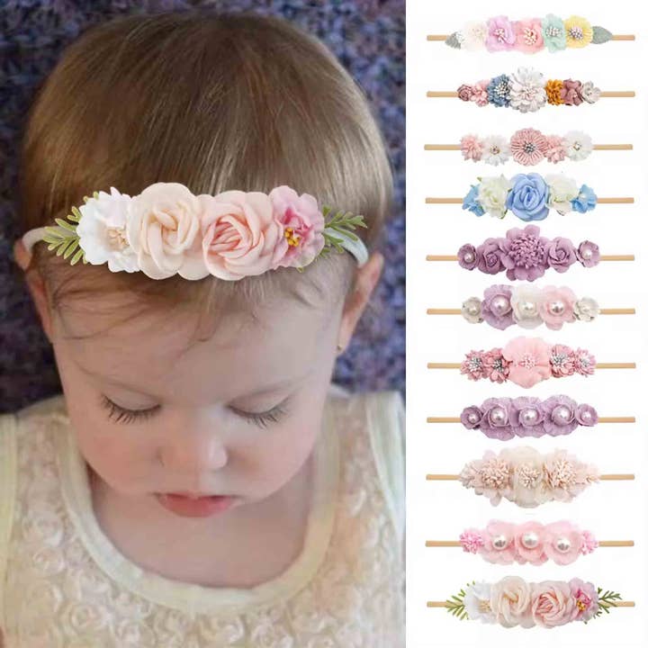 Pagdee Kids Juniors - Vendita all'ingrosso Fascia per capelli - Neonati - Fascia per capelli elastica per neonati e bambini piccoli.