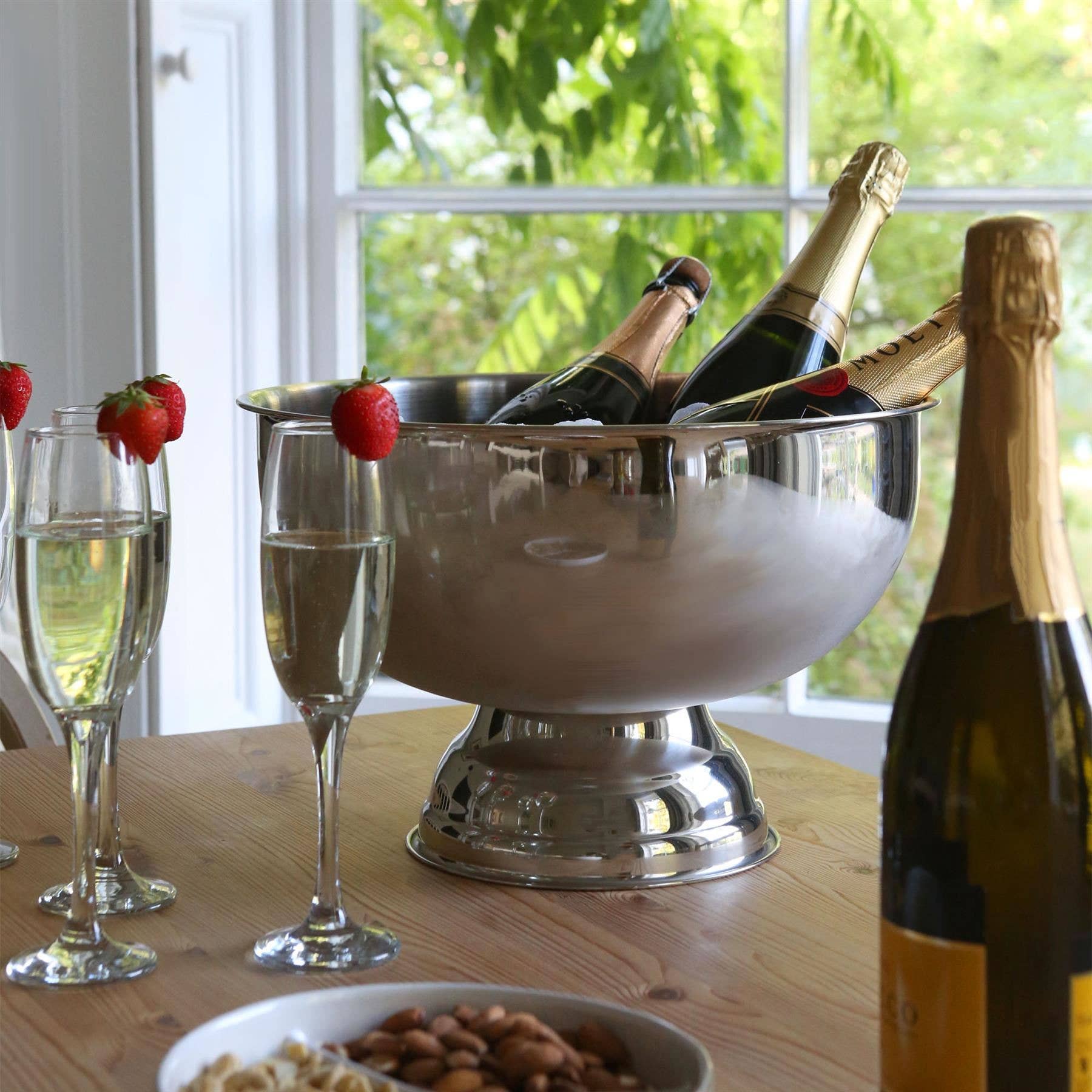 Rinkit Ltd – Balde de gelo por atacado – Balde de gelo para champanhe em aço inoxidável – 35 cm1