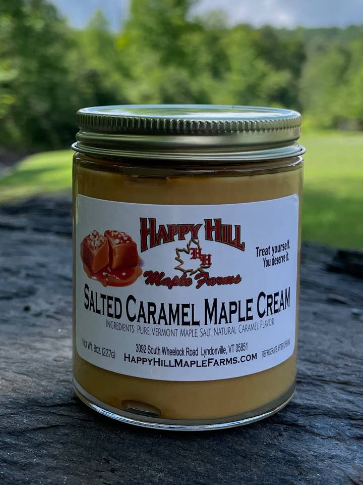 Gesalzene Karamell-Ahorncreme für den Großhandel von Happy Hill Maple Farms