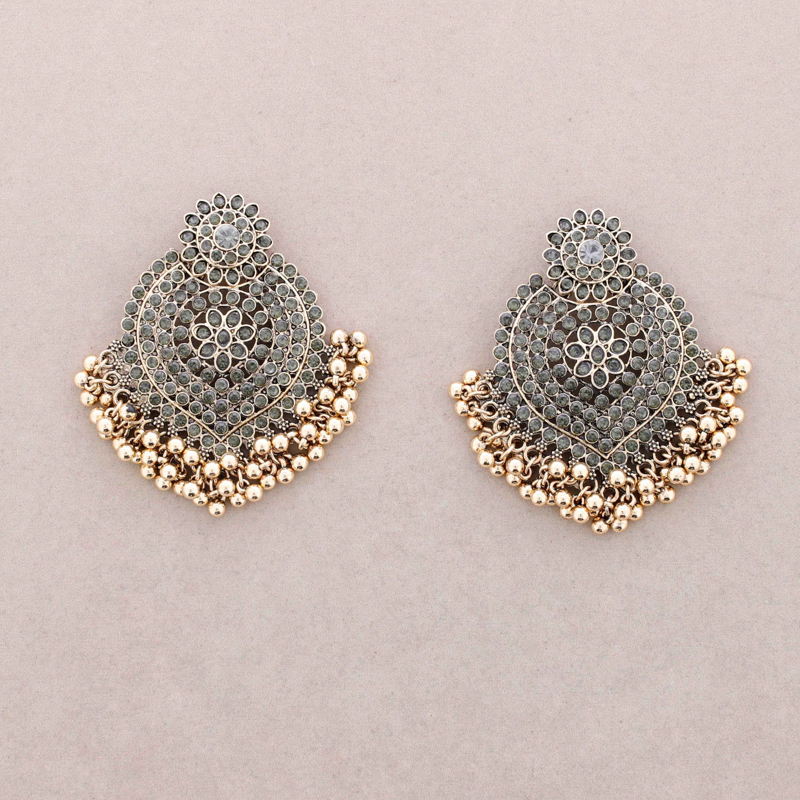 Sonata - Wholesale Dangle Earrings - Ethnic Metal Earrings with Ball Pendants2