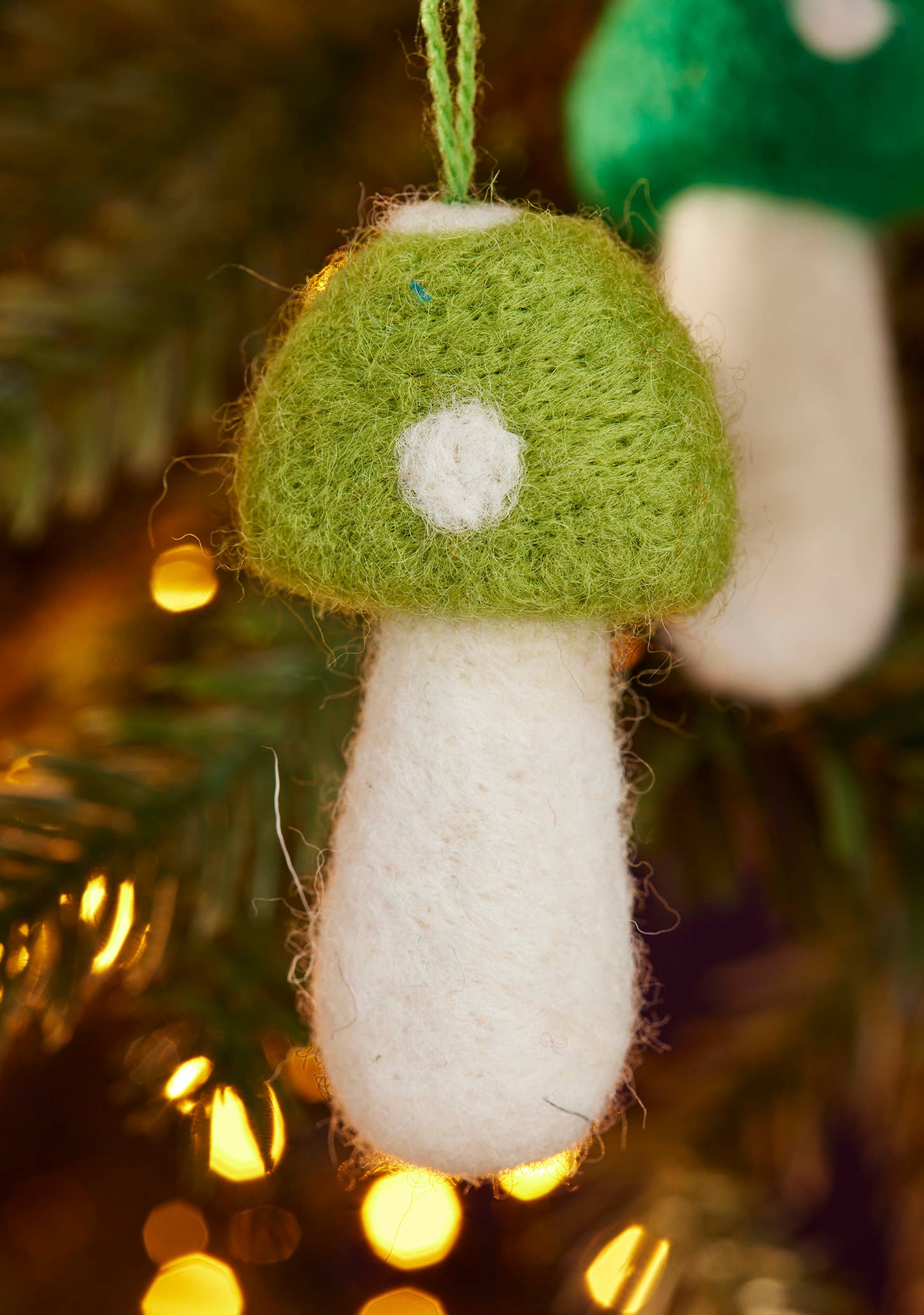 Namaste - Vendita all'ingrosso Decorazione natalizia - Set di 5 decorazioni a forma di fungo in feltro1