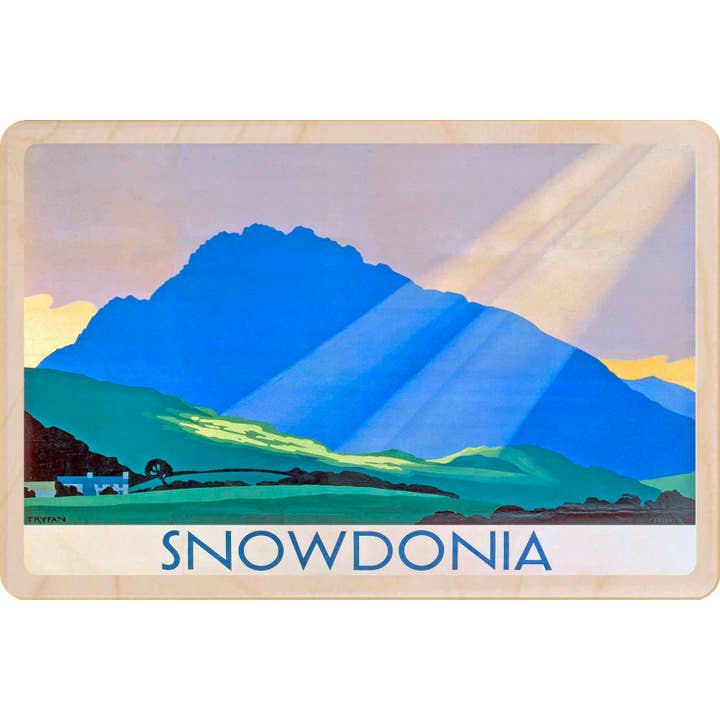 THE WOODEN POSTCARD COMPANY – Postal por atacado – Snowdonia, País de Gales - Cartões e ímanes ecológicos
