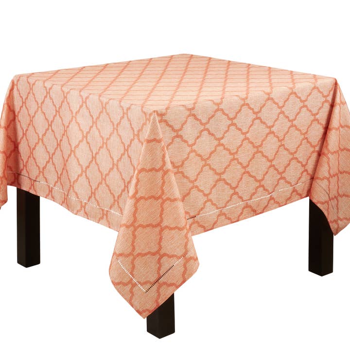 Saro Lifestyle - Wholesale Tablecloth - Moroccan Laser-Cut Hemstitch Tablecloth6