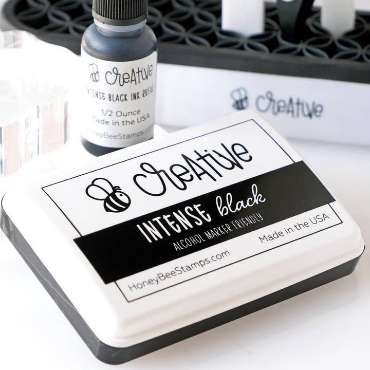 Honey Bee Stamps - Wholesale Rubber/Decorative Stamp - Bee Creative Ink Pad - Intense Black2