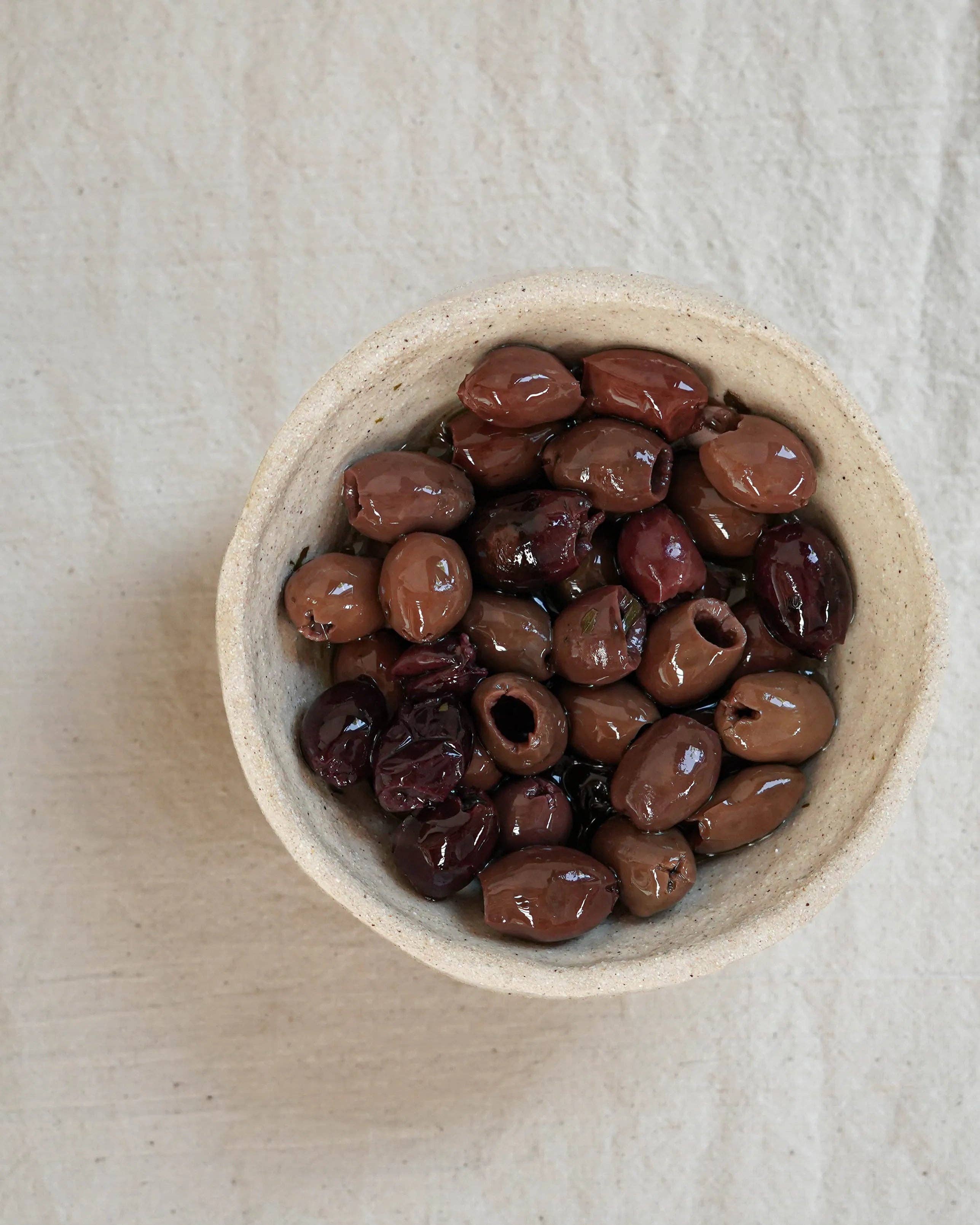 OLIO DI SERRA - Wholesale Olives - Pitted Rustic Peranzana Olives - Pitted "Rustic" Peranzana Olives in Olive Oil (280g)1