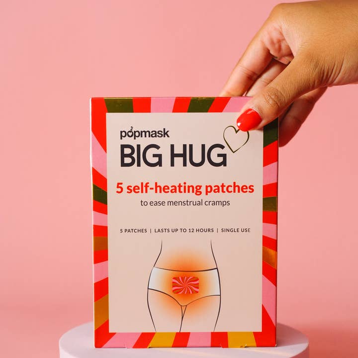 Popmask London - Wholesale Heating Pad - Big Hug Self Heating Menstrual Cramp Relief Patches- 5 Pack