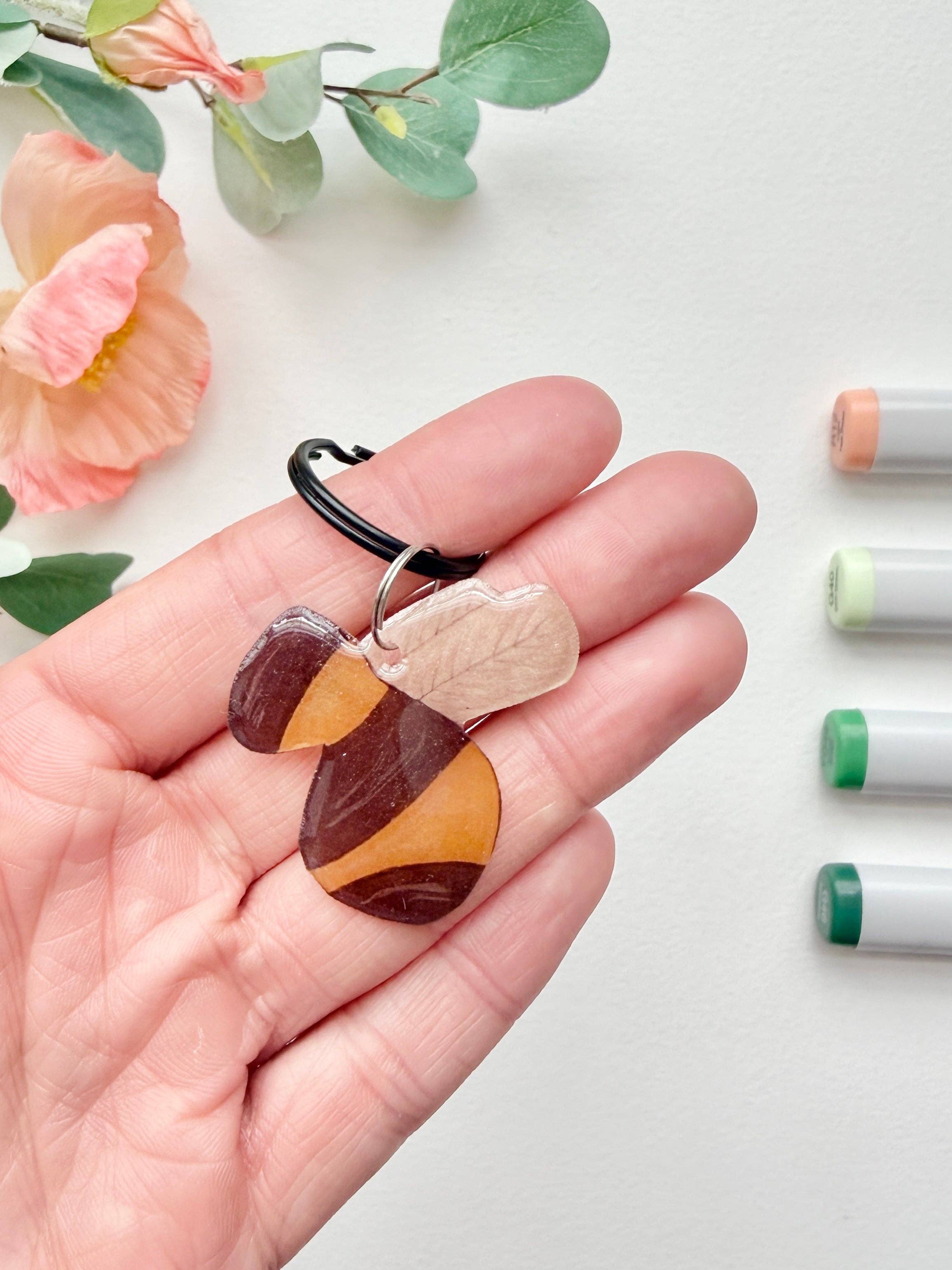 D. Prince Designs - Wholesale Keychain - Women's - Hand-Illustrated Bumblebee | Handmade Acrylic + Resin Keychain3