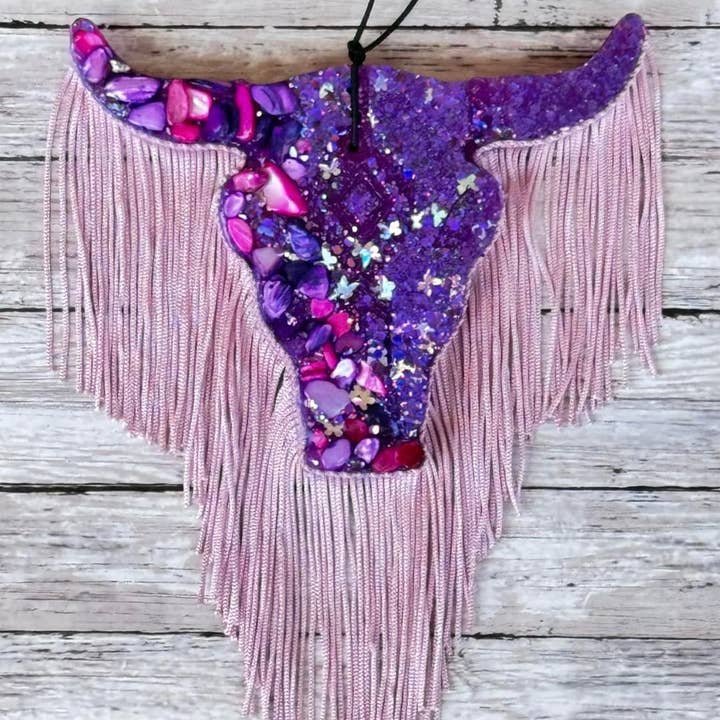 Heavenly Divine Creations - Wholesale Car Freshener - Women's - Purple Bullskull