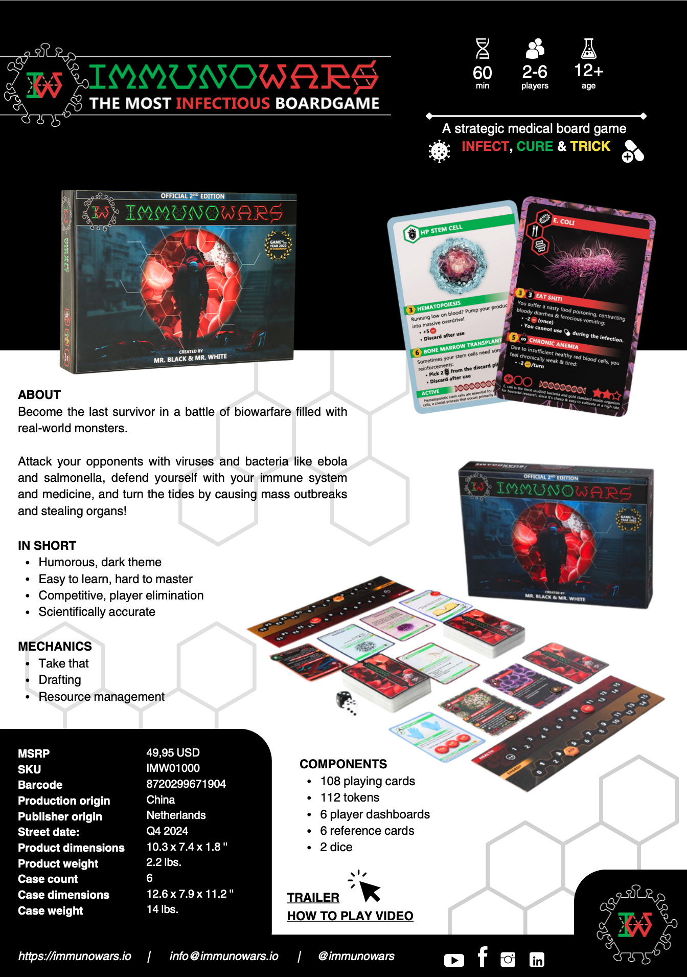 QMDirect - Wholesale Board Game - ImmunoWars The Most Infectious Board Game10