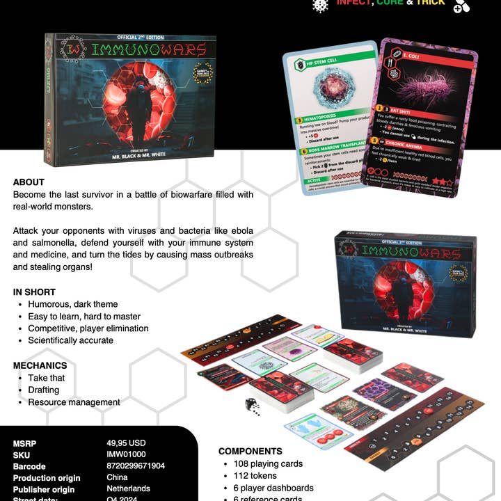 QMDirect - Wholesale Board Game - ImmunoWars The Most Infectious Board Game10