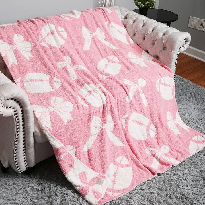 Sensibling Corp. - Wholesale Throw Blanket - Ribbon Football Reversible Throw Blanket
3