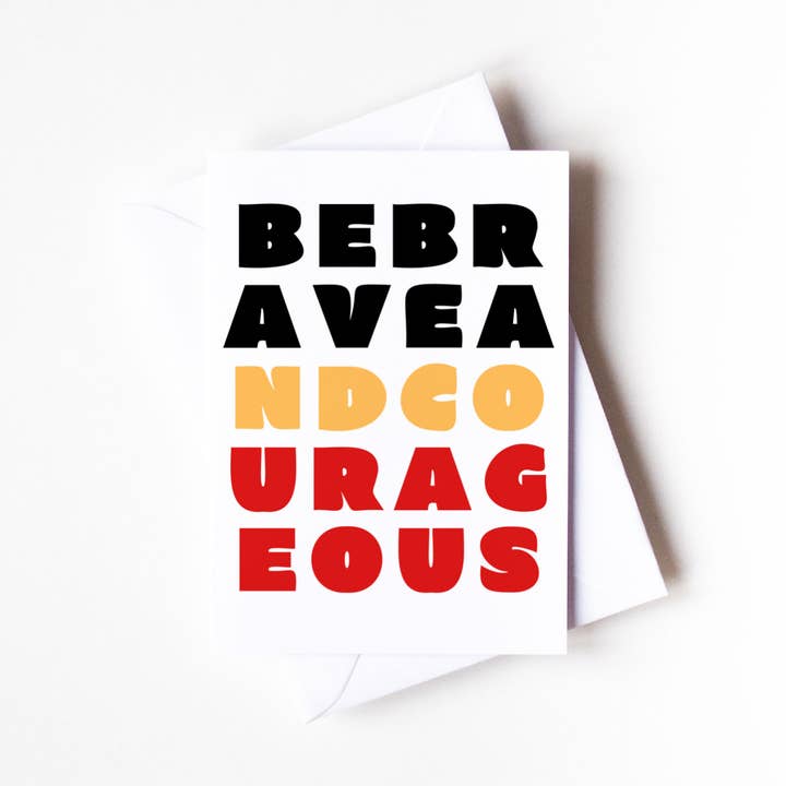 Be Brave Greeting Card for wholesale by Little Black Duck Homewares