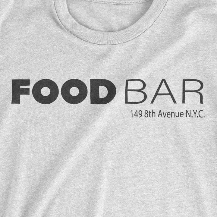 Food Bar Slim Tribute Tee for wholesale by Bourbon & Branch