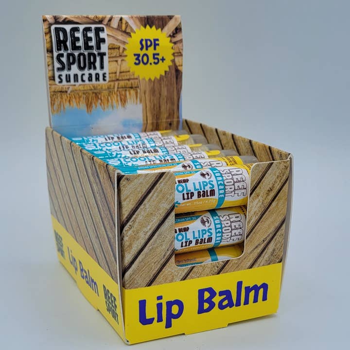 Reef Sport Suncare - Wholesale Lip Balm - REEF LIP BALM SPF 30.5 - .15z - Counter Display