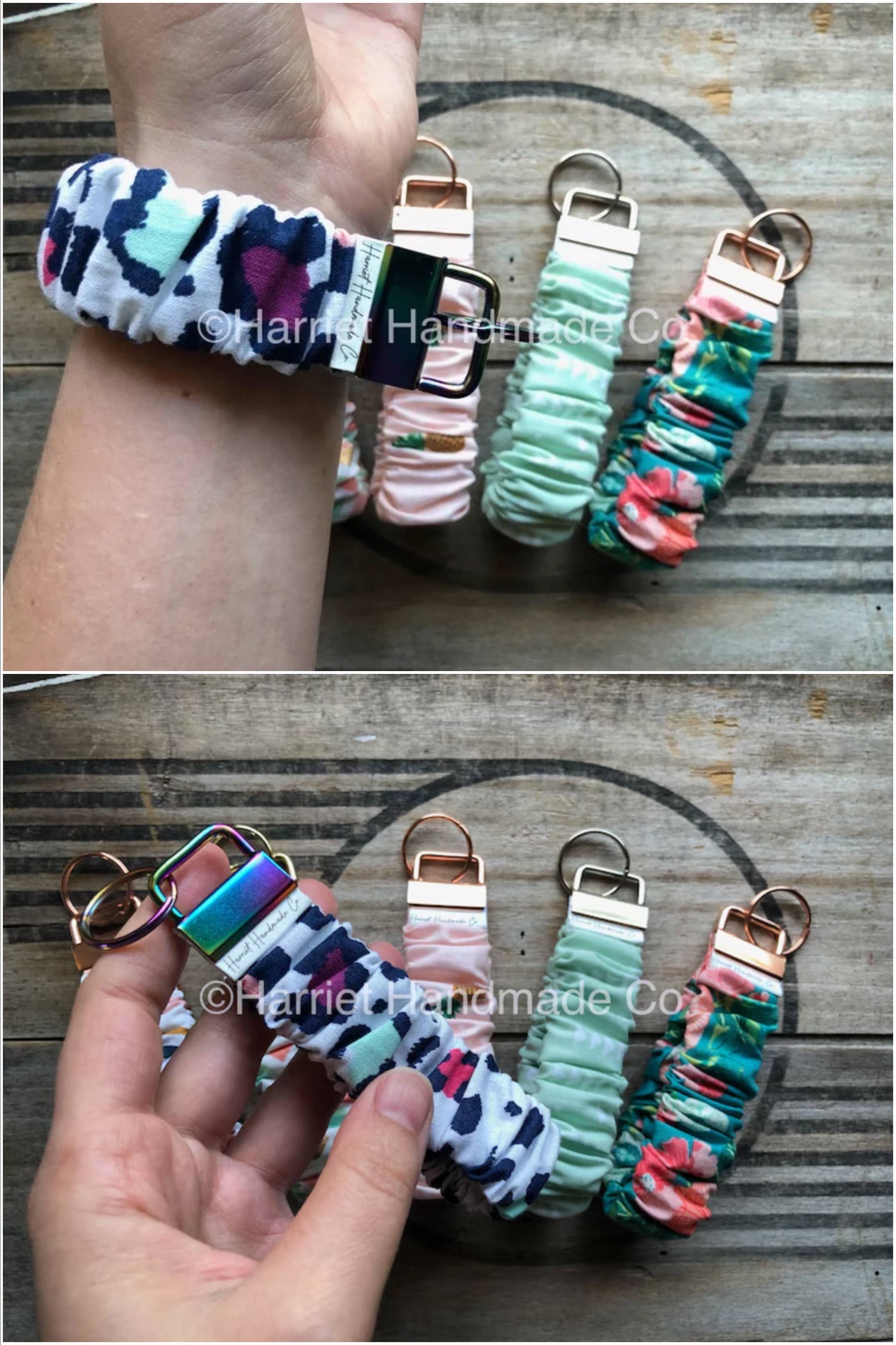 Harriet Handmade Co. - Wholesale Keychain - Women's - Cotton Scrunchie Wristlet Keychain – 190+ Assorted Prints1