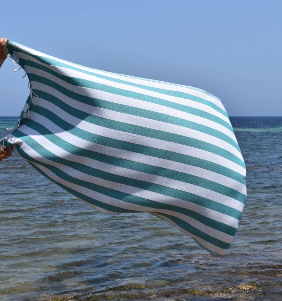 Fouta Tunisia - Vendita all'ingrosso Telo mare - Fouta Alaska con righe verticali eleganti23