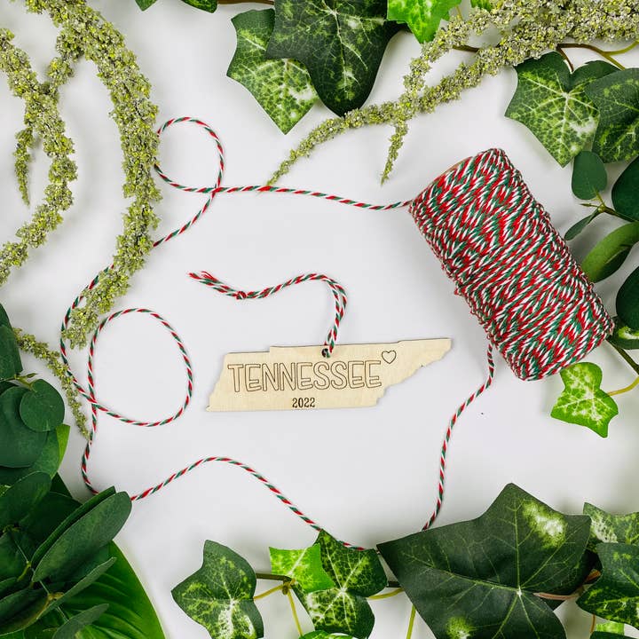 Wooden State Ornaments - Personalized - Laser Engraved for wholesale by Buzzee Boards USA