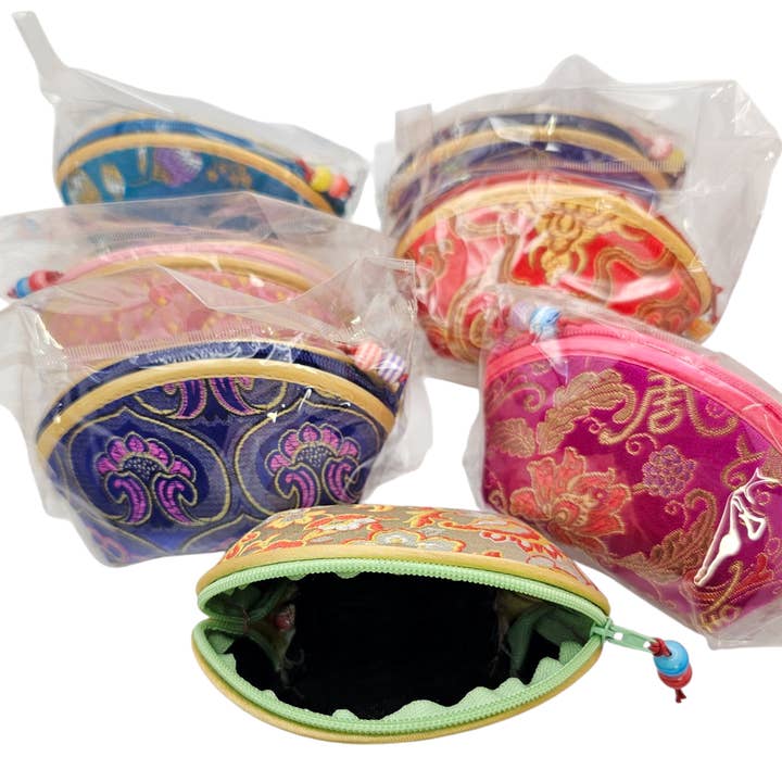 T-Trove Asian Decor - Wholesale Coin Purse - Women's - Coin Zipper Purse/ Jewelry Pouch Assorted1