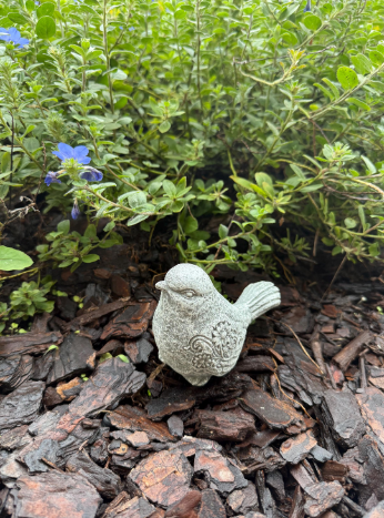 Backyard Stone Art - Wholesale Versiering/decoratie voor buiten - Betonnen Vogel met Mooie Bloemen aan de Zijkant, Beeld, Beeldje9