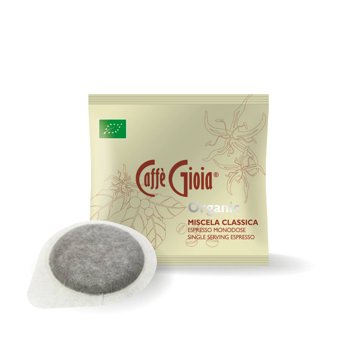 Caffè Gioia - Wholesale Coffee Pods - 50 COMPOSTABLE PODS Ø44MM CLASSIC ORGANIC BLEND
