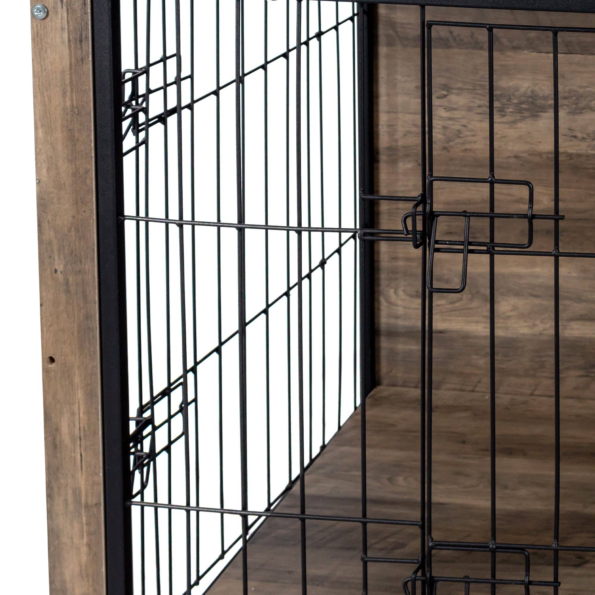 39F Inc. - Wholesale Pet Carrier - Dog - Wooden Dog Crate with Double Doors, Indoor Kennel10