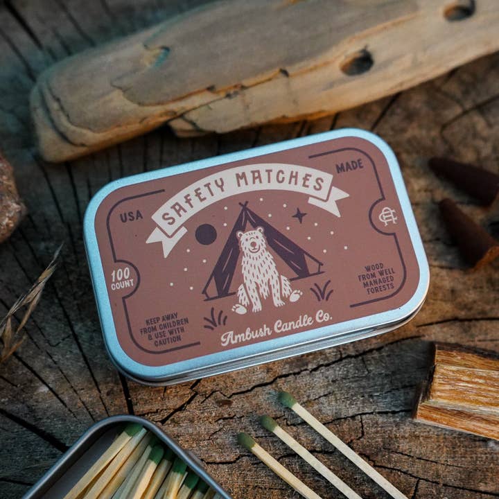 Veiligheidslucifers - Verloren Prairie voor wholesale door Ambush Candle Co.