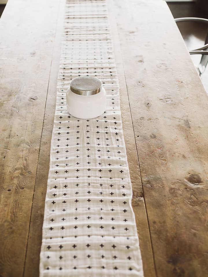 Table Runner - Swiss Cross for wholesale by Modern Burlap