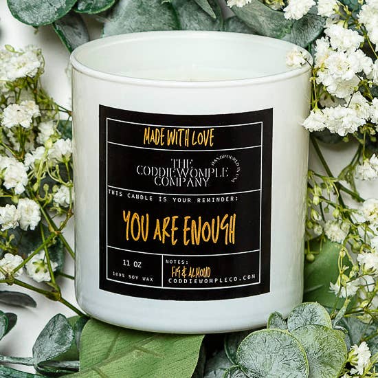 'You are Enough' Candle for wholesale by Coddiewomple Co.