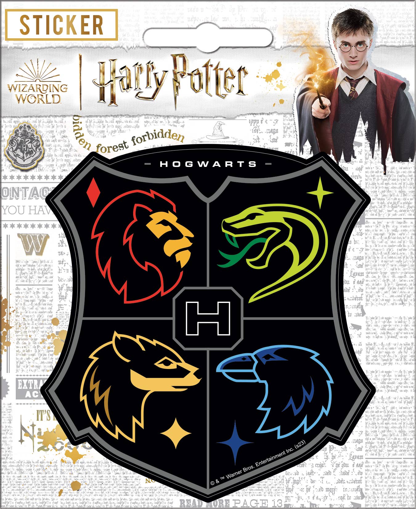 Ata-Boy - Wholesale Sticker - Harry Potter Hogwarts Shield Sticker0