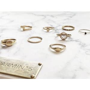 Charmin's Ringen - Wholesale Signet Ring - R978 Petite Round Gold Signet Ring3