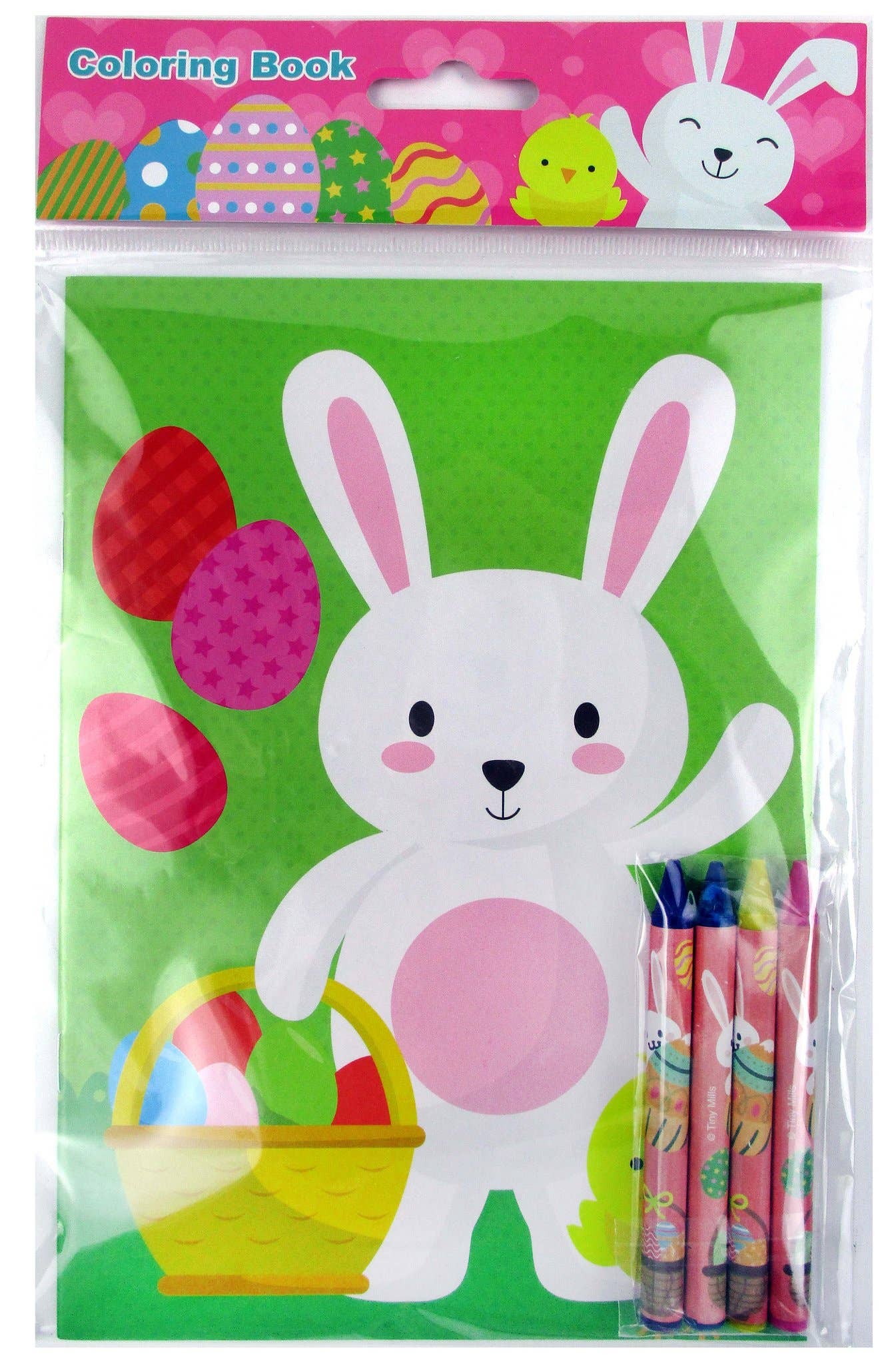 Tiny Mills - Wholesale Kleurboek - Kinderen en baby - Paaskleurboeken met kleurpotloden feestartikelen, set van 122