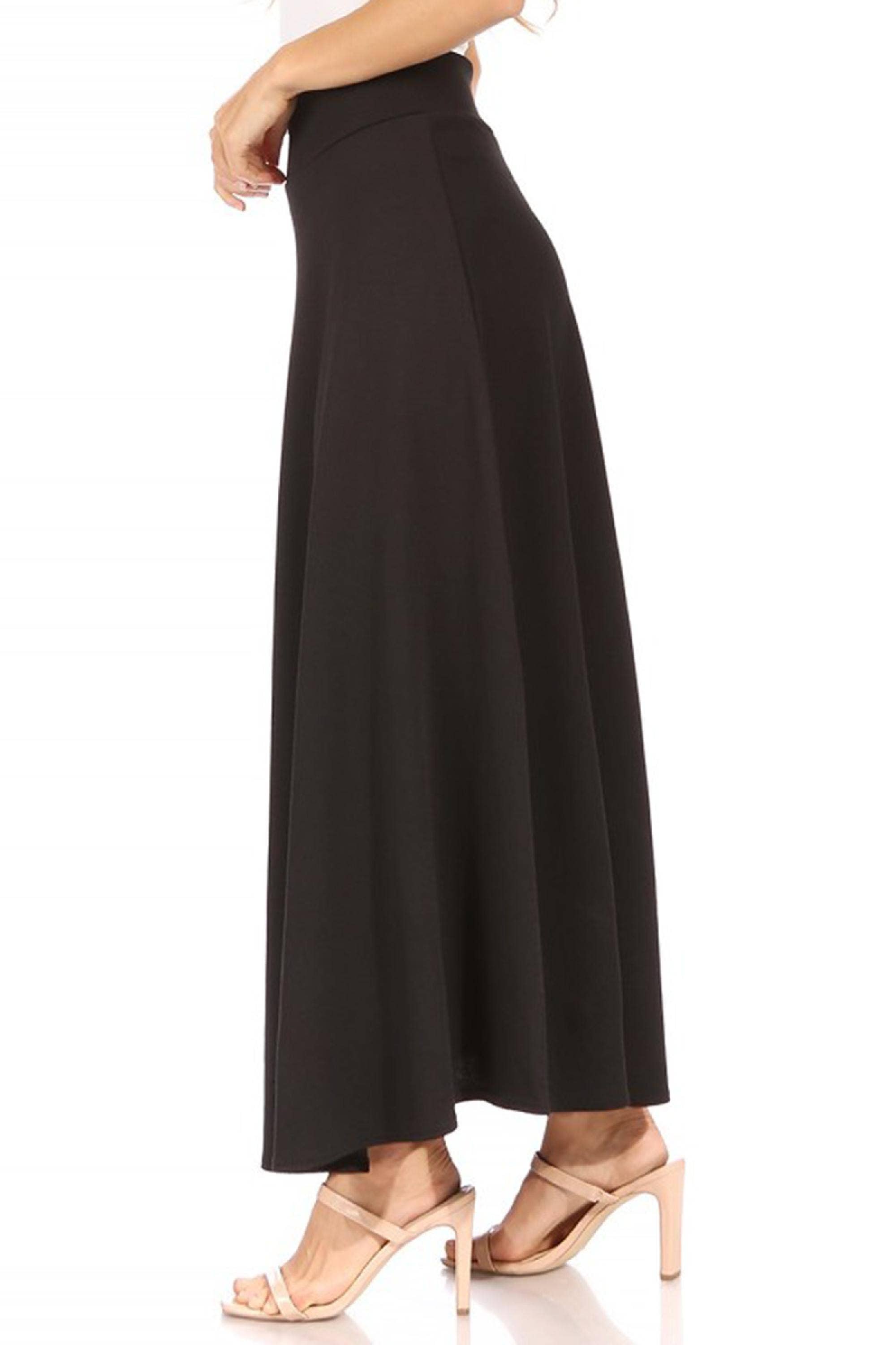 MOA COLLECTION - Wholesale Skirt - Women's - Women's Casual Solid Flare A-line Long Skirt2