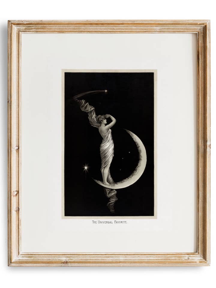 Vintage Moon Angel Boho Art Print for wholesale by Knot & Soul