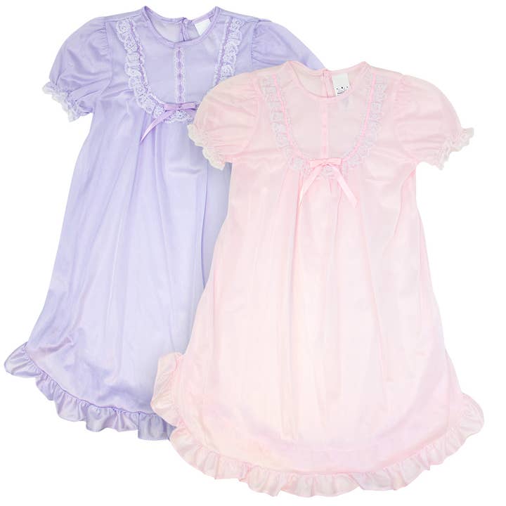121494 - Traditional Nightgown- Long & Short Sleeve for wholesale by Laura Dare Sleepwear