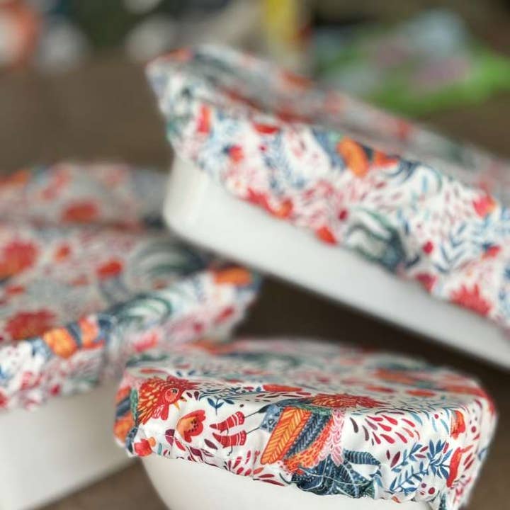 Kit Carson Accessories - Wholesale Food Storage Wrap/Bag - Dish covers - Bright Flowers 7 to15" & 9X13 Casserole pan3