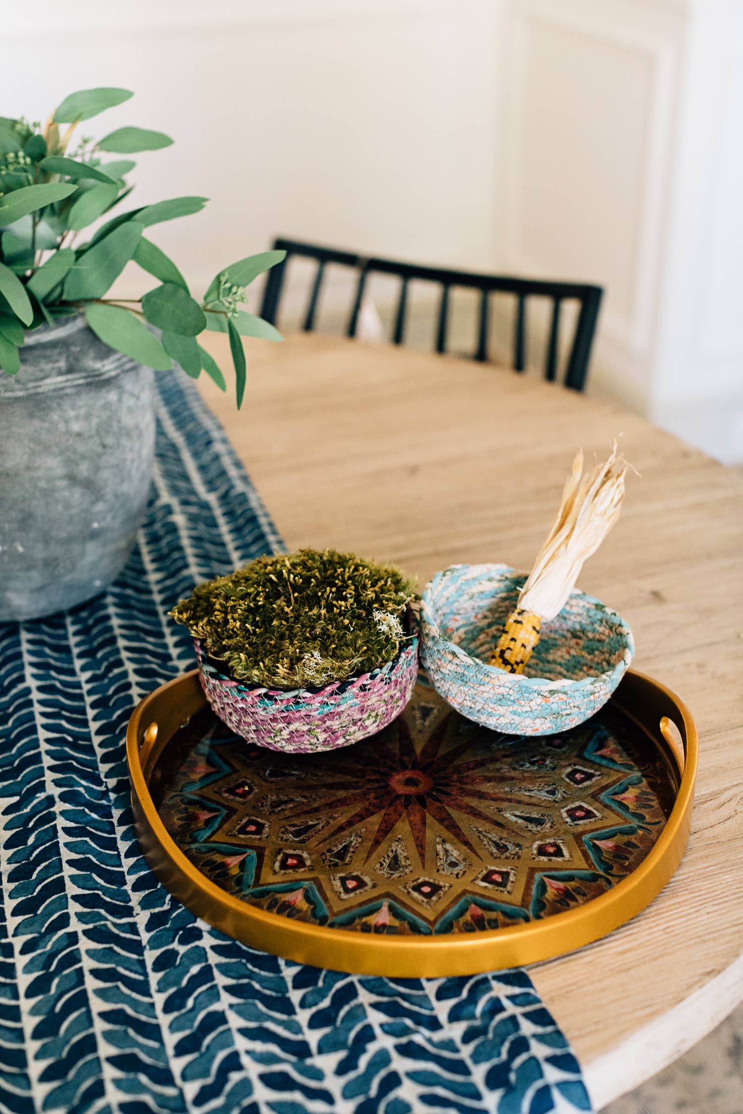 Ten Thousand Villages - Wholesale Basket - Swirling Sari Basket (Sm)2