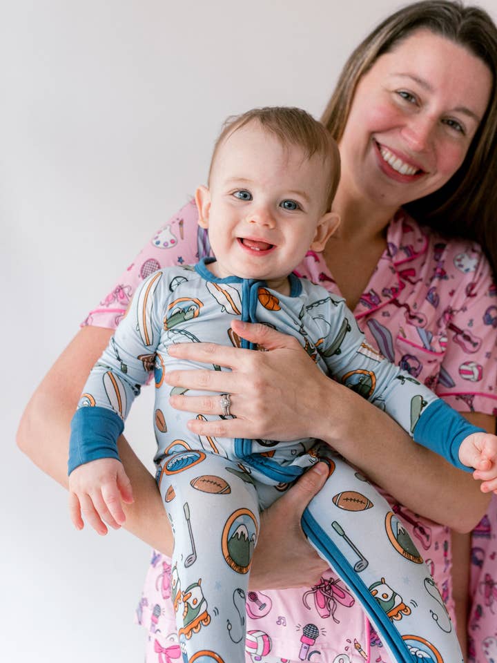 Little Beam Co. - Wholesale Sleepsuit - Baby - Blue “I Can Do All Things” Zippy3