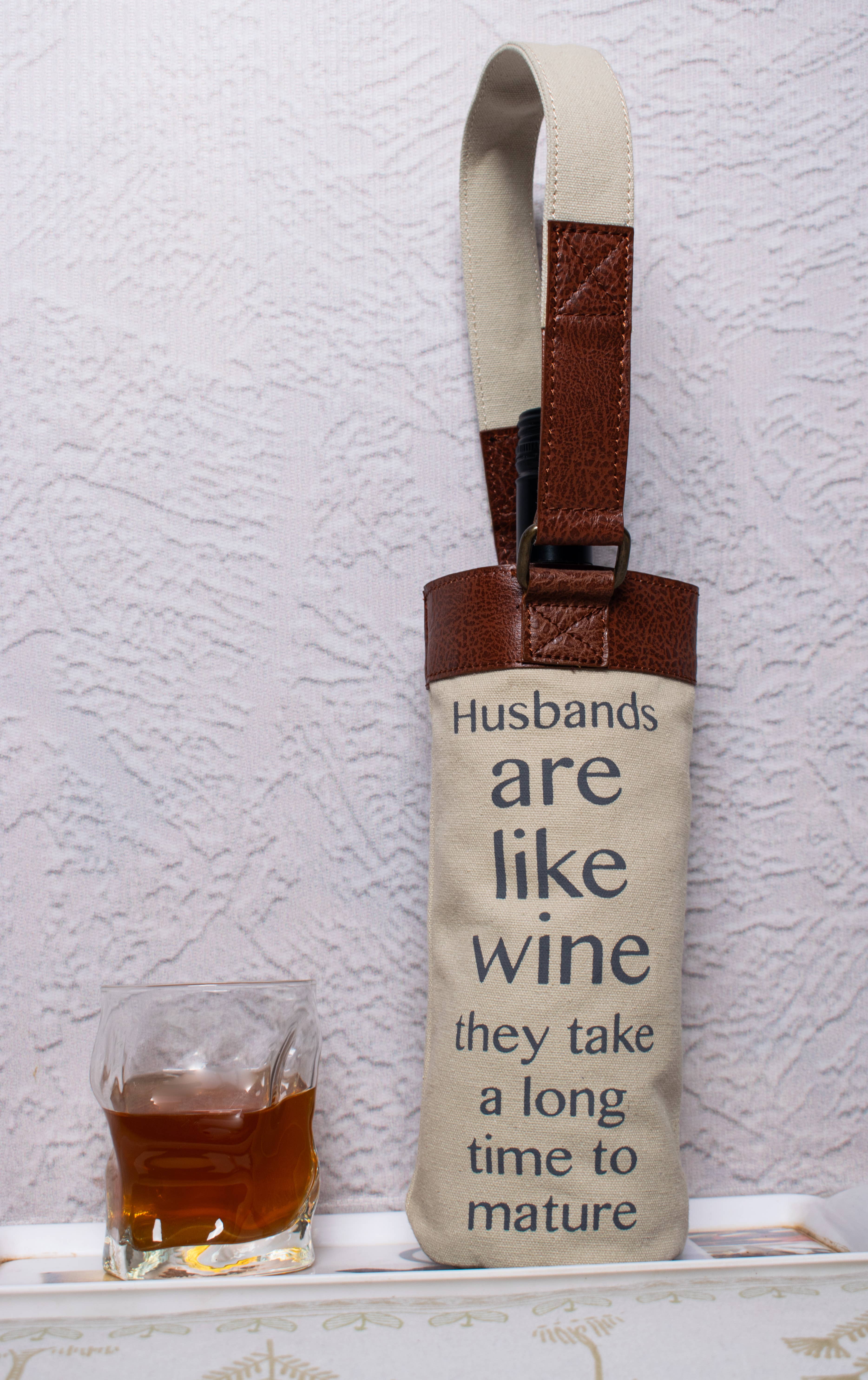 Mona B. – wholesale Vinkasse – MATURED Vin Återvunnen Canvas och Läder Vinväska4