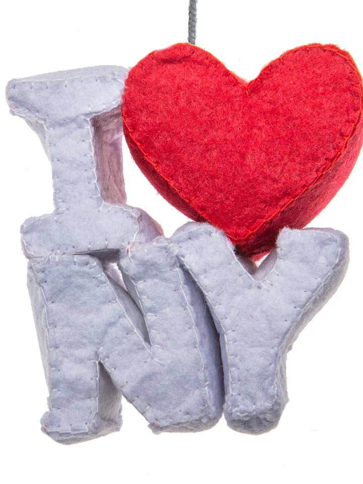 I LOVE NY Ornament for wholesale by Silk Road Bazaar