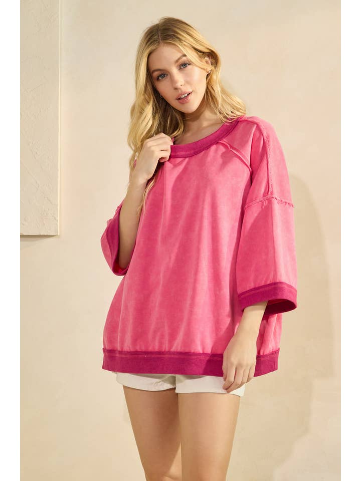 Sewn and Seen - Wholesale Top - Maternity - Mineral-Washed Oversized French Terry Top12