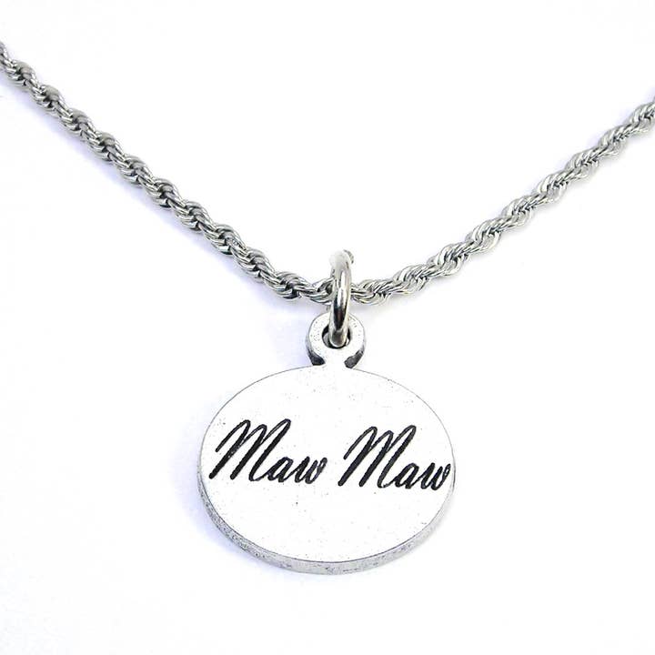 Chubby Chico Charms - Wholesale Pendant/Charm Necklace - MawMaw Single Charm Necklace Cajun Grandmother maw maw