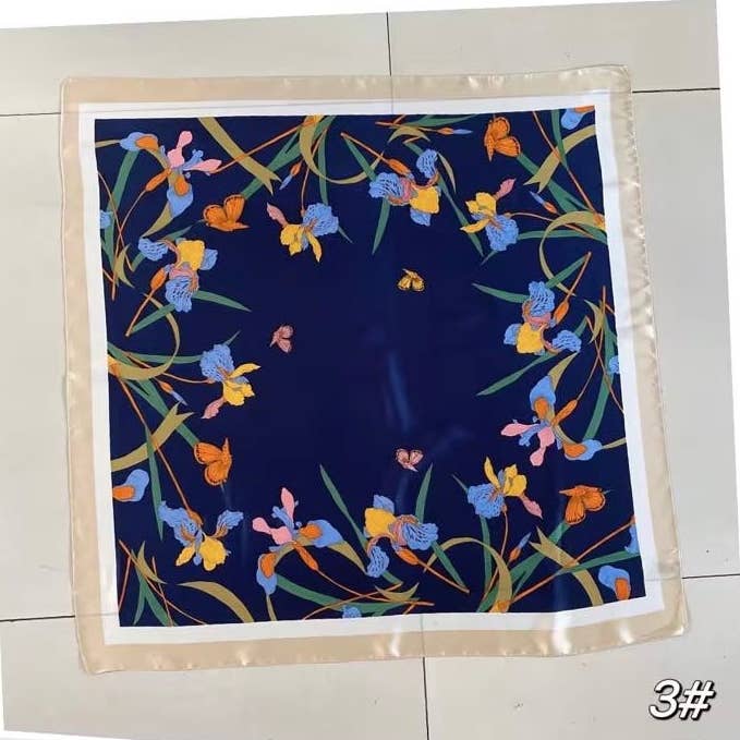 Floral Scarf - 70x70 cm - 2 Pack for wholesale by LUV & Co.