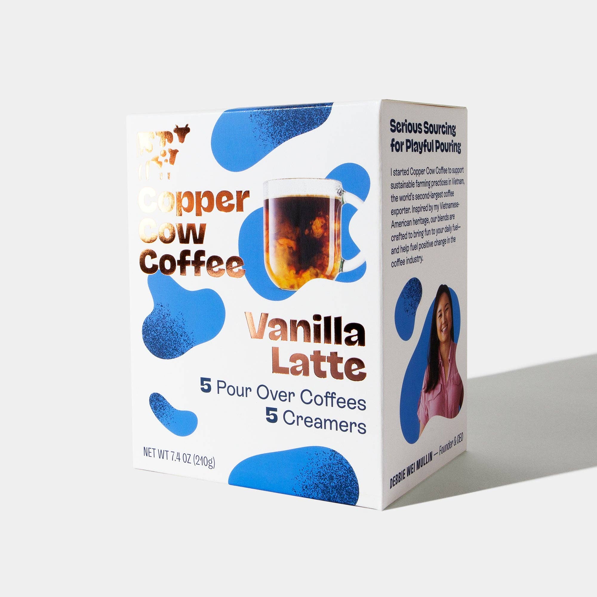 Copper Cow Coffee - Wholesale Ground Coffee - Latte Kit - Vanilla (5ct) I 6 Pack Case2