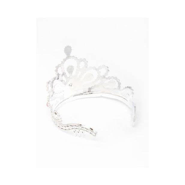 Inca UK - Wholesale Tiara - Kids - Silv Plastic Tiara With Pink Stones