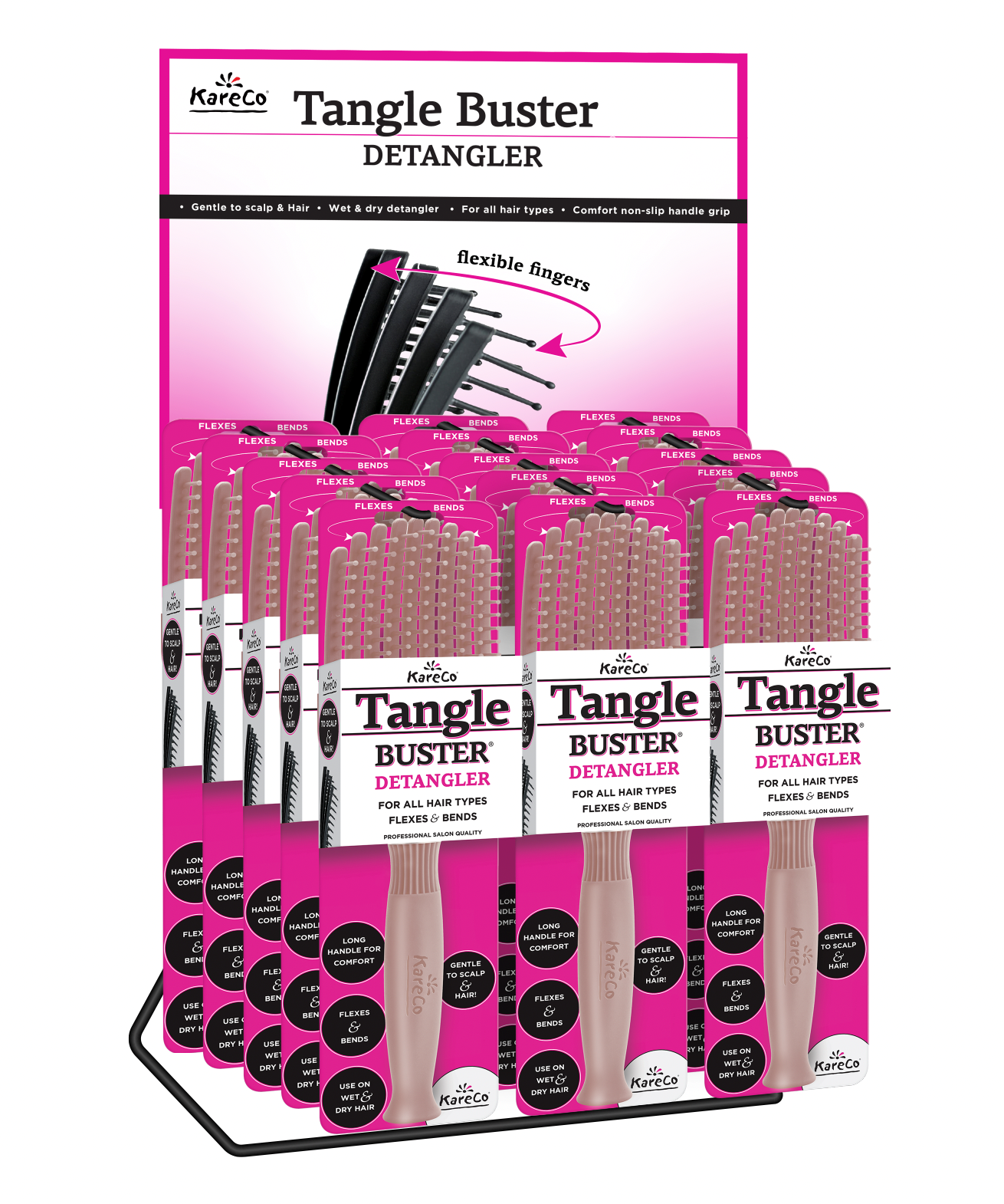 KareCo International, Inc. - Wholesale Hair Brush/Comb - Tangle Buster® Brush Display2