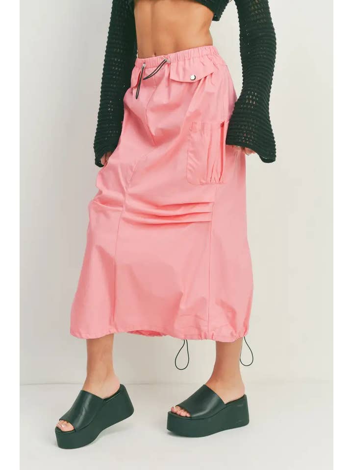 Pretty Damage - Wholesale Rok - Dames - Parachute Cargo-rok met trekkoord en split