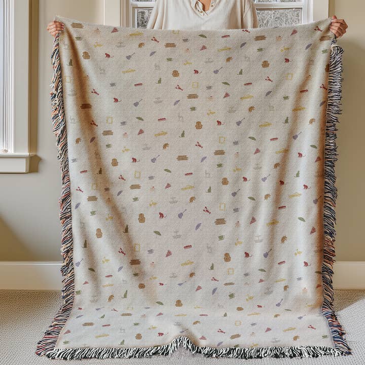 Friends Symbols Blanket | 52"x37" Blanket for wholesale by Ashley Gail Creaties