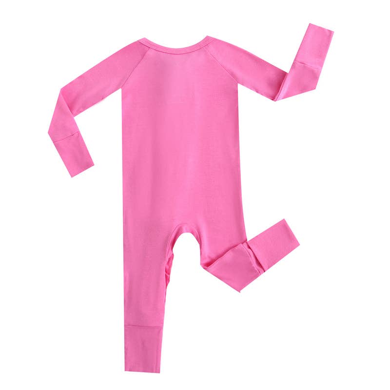 Luxie Charm - Wholesale Bodysuit (Footed) - Baby - Perfectly Pink Ruffled Romper NICU Going Home Outfit1