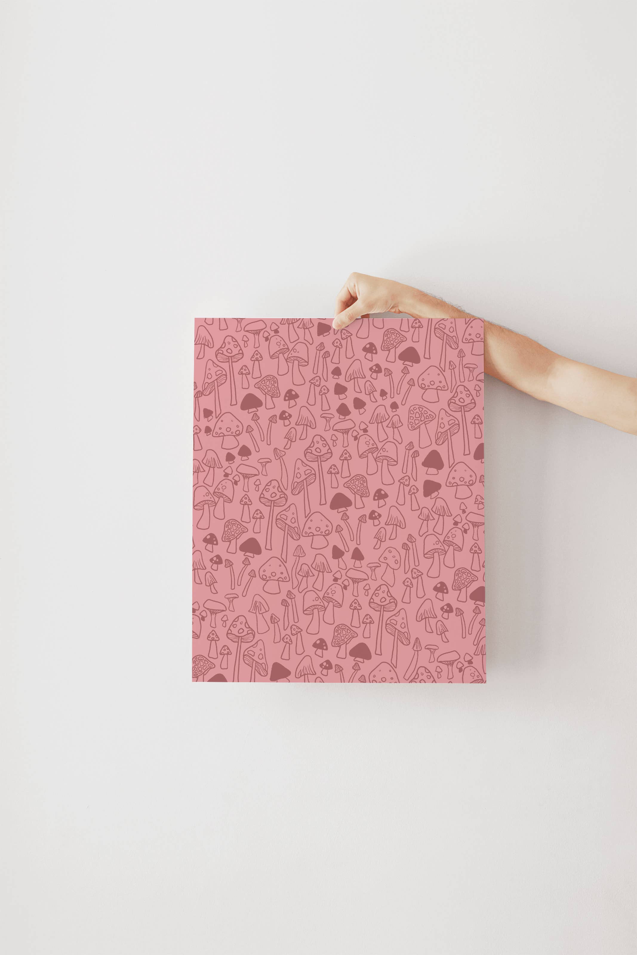 Rhinestone Rodeo Art - Wholesale Art Print - Dusty Rose Mushroom Cottagecore 60s/70s Inspired Art Print3