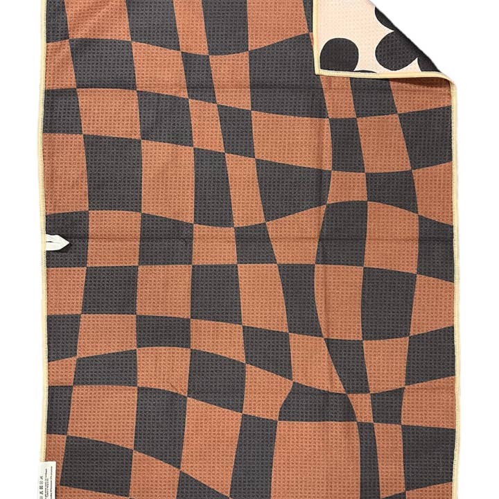 Black Brown Cream Bobbie: Reversible Hand Towel for wholesale on Faire2